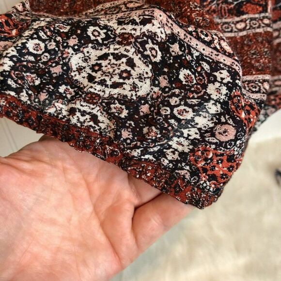 Lucky Brand Peasant Top Blouse Women’s Long Sleeve Women’s XS‎ - Picture 5 of 8